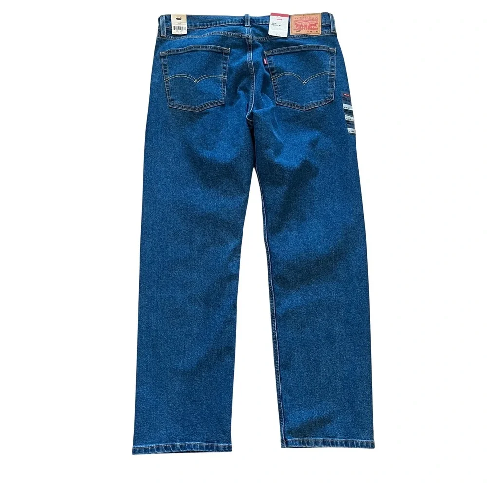 Levis 505 Regular‎ Fit Jeans Mens 36x32 Blue Denim Straight Leg 005053126 NEW